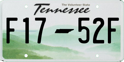 TN license plate F1752F