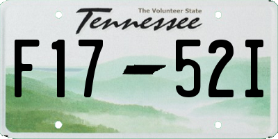 TN license plate F1752I