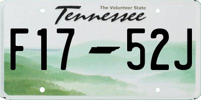 TN license plate F1752J