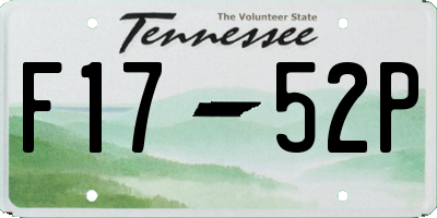 TN license plate F1752P