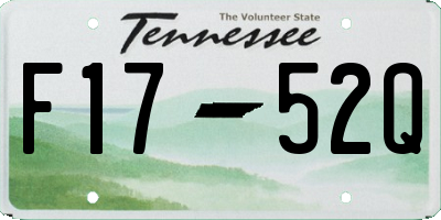 TN license plate F1752Q