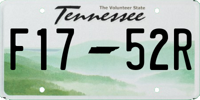 TN license plate F1752R