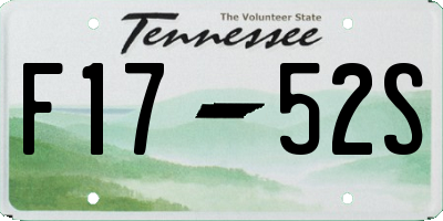 TN license plate F1752S