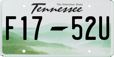 TN license plate F1752U