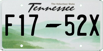 TN license plate F1752X