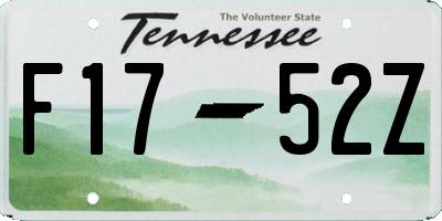 TN license plate F1752Z