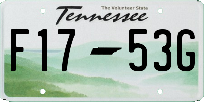 TN license plate F1753G