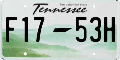 TN license plate F1753H