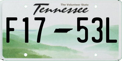 TN license plate F1753L