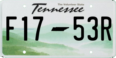 TN license plate F1753R