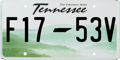 TN license plate F1753V