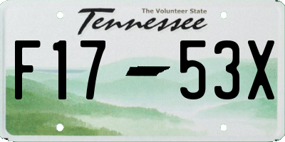 TN license plate F1753X