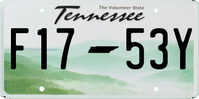 TN license plate F1753Y