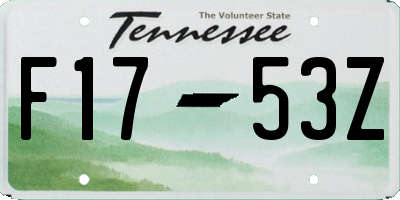 TN license plate F1753Z