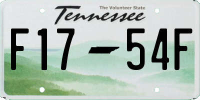 TN license plate F1754F