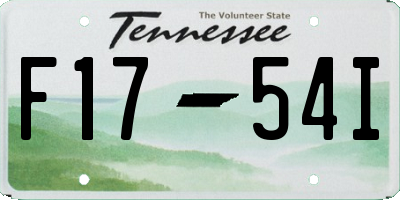 TN license plate F1754I