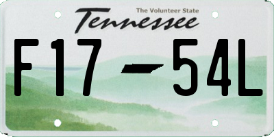 TN license plate F1754L