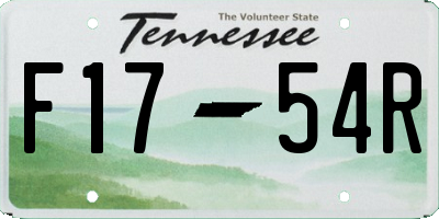 TN license plate F1754R