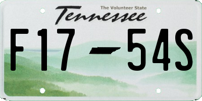 TN license plate F1754S