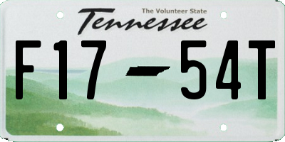 TN license plate F1754T