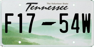 TN license plate F1754W