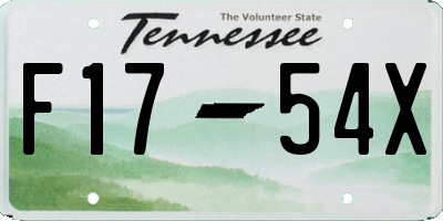 TN license plate F1754X