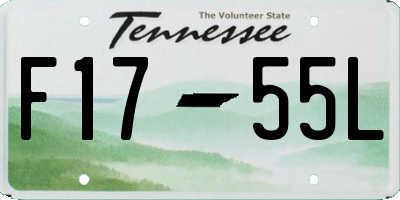 TN license plate F1755L