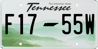TN license plate F1755W