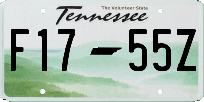 TN license plate F1755Z