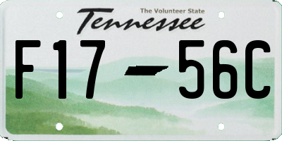 TN license plate F1756C