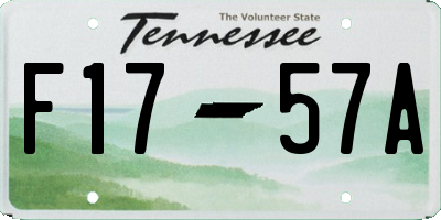 TN license plate F1757A