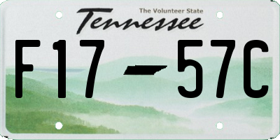 TN license plate F1757C