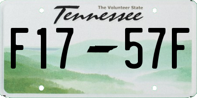TN license plate F1757F