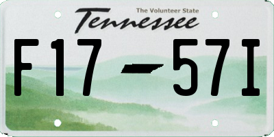 TN license plate F1757I