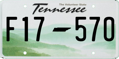 TN license plate F1757O