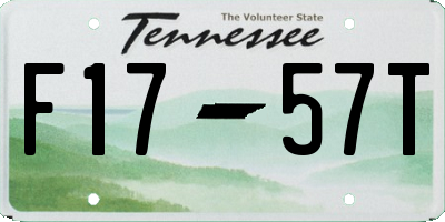 TN license plate F1757T
