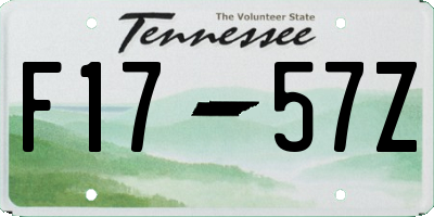TN license plate F1757Z