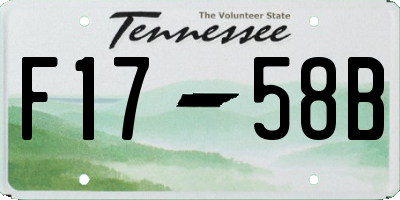TN license plate F1758B