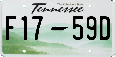 TN license plate F1759D