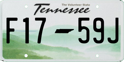 TN license plate F1759J