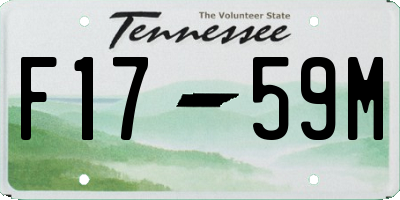 TN license plate F1759M