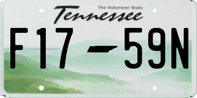 TN license plate F1759N