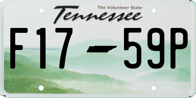 TN license plate F1759P