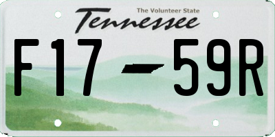 TN license plate F1759R