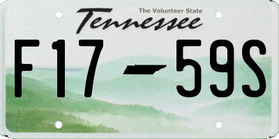 TN license plate F1759S