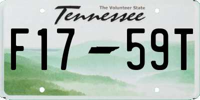 TN license plate F1759T