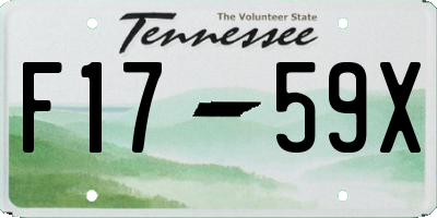 TN license plate F1759X