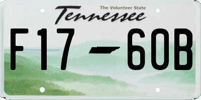 TN license plate F1760B