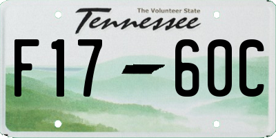 TN license plate F1760C