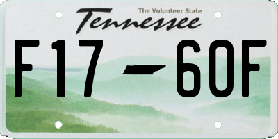TN license plate F1760F